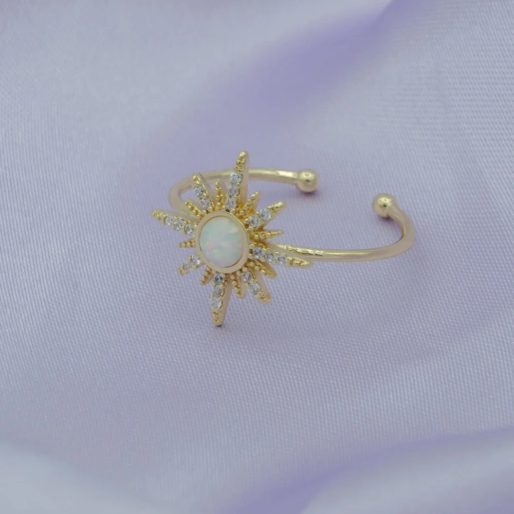 Gold Opal North Star Ring